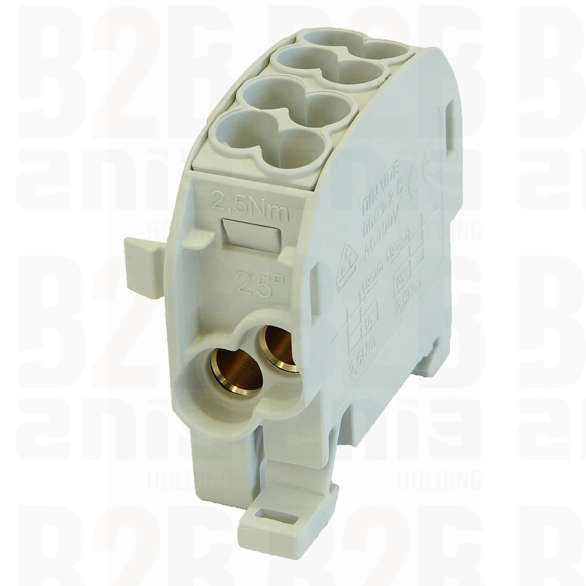 SCB 25 Blok rozdzielczy - odgałęźny Al/Cu 80110 SIMBLOCK szary