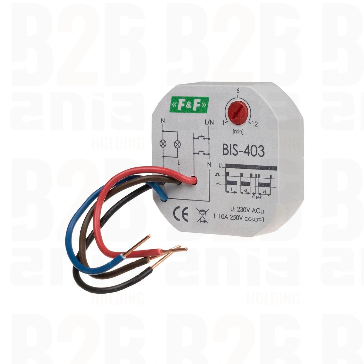 Przekaźnik bistabilny z wyłącznikiem czasowym do montażu podtynkowego