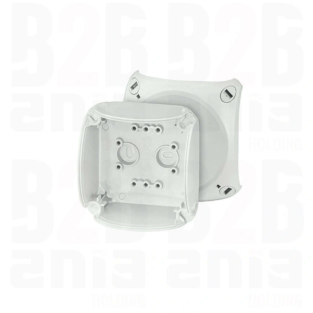 KF 0200 H Puszka do inst. zewn., szara, IP 66/IP 67, 93x93x62, bez przetłoczeń, bez zacisków