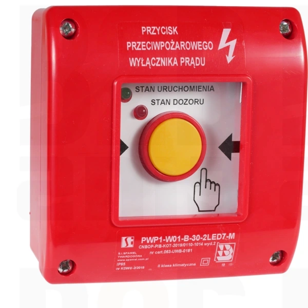 RĘCZNY PRZYCISK URUCHAMIANIA PWP1 2LED STANDARD PWP1-W01-B-20-2LED7\.
