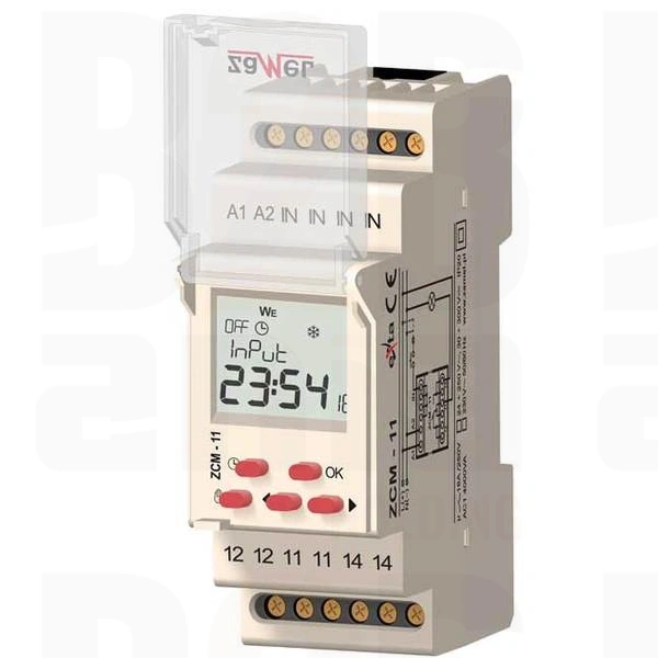 PROGRAMATOR CZASOWY 1-KAN. TYGODNIOWY 230V AC TYP: ZCM-11