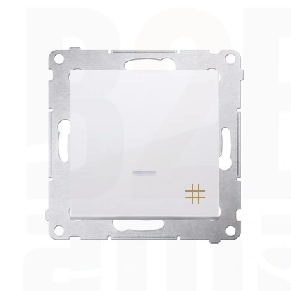 SIMON 54 WMDL-071xxx-011 Łącznik krzyżowy z podświetleniem LED (moduł) 10AX, 250V~, szybkozłącza; biały