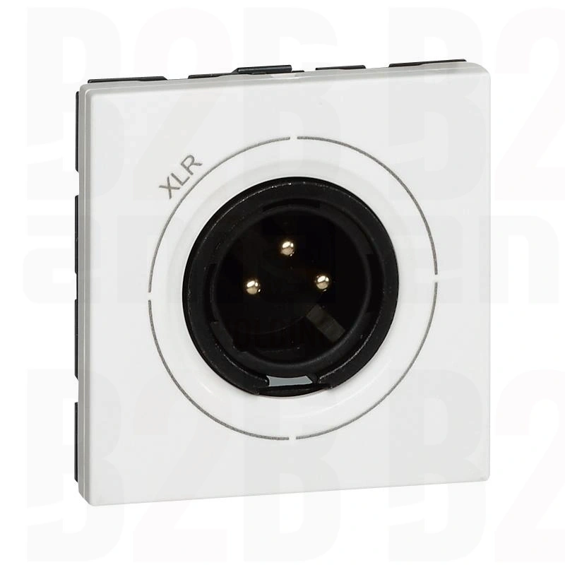 MOSAIC GNIAZDO AUDIO XLR-3 - 2 MODUŁY BIAŁE MĘSKIE NEUTRIK