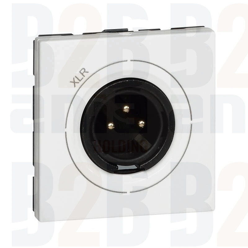 MOSAIC GNIAZDO AUDIO XLR-3 - 2 MODUŁY BIAŁE MĘSKIE NEUTRIK, Legrand