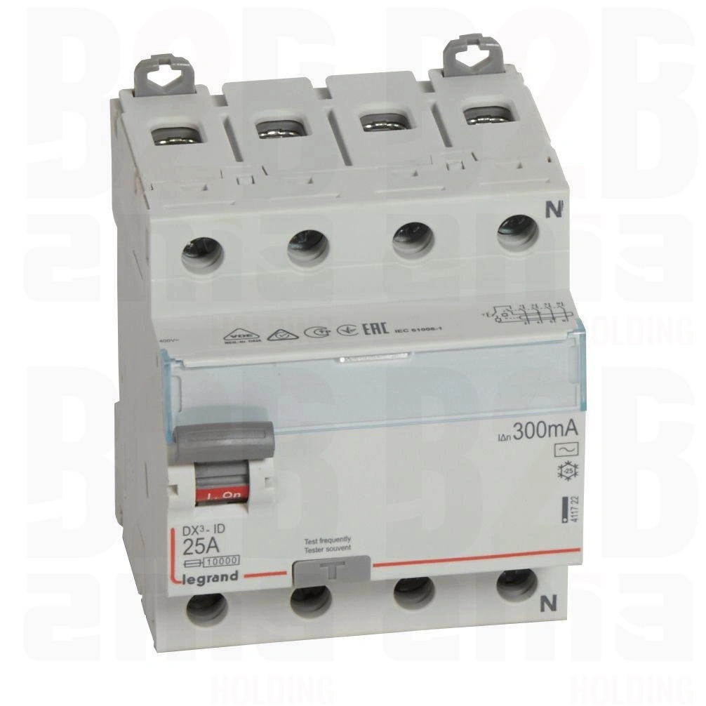 WYŁĄCZNIK RÓŻNICOWOPRĄDOWY P 304 4P 25A 300MA TYP AC SERII DX3