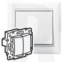VALENA PRZYCISK PRZEŁĄCZNY PODWÓJNY BIAŁY 10A-250V~, Legrand