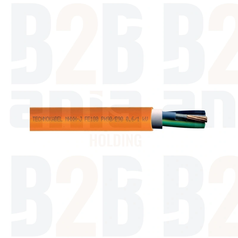 NHXHX-J FE180 PH90/E90 0,6/1 kV 3x1,5 RE pomarańczowy Kabel elektroenergetyczny ognioodporny z podtrzymaniem funkcji E90
