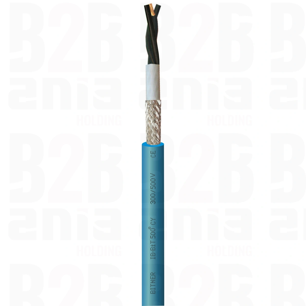 IB-BiT 500 CY 4x0,75 Giętki kabel sterowniczy do obwodów iskrobezpiecznych, ekranowany, z powloką wypełniającą 300/500V