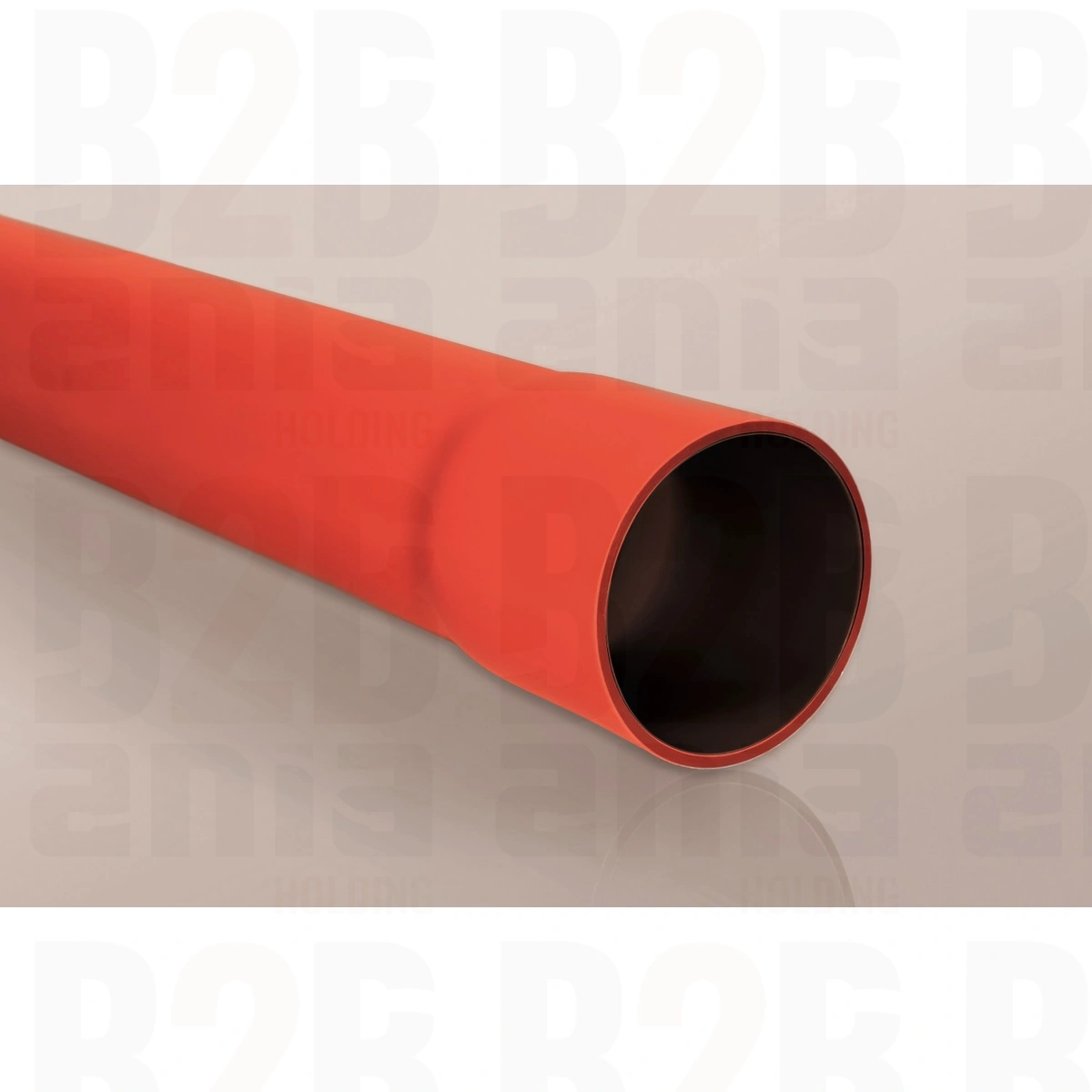 Rura osłonowa sztywna z kielichiem ROS-M (RHDPE) 160/8 - czerw. -6 m (35szt/paleta)