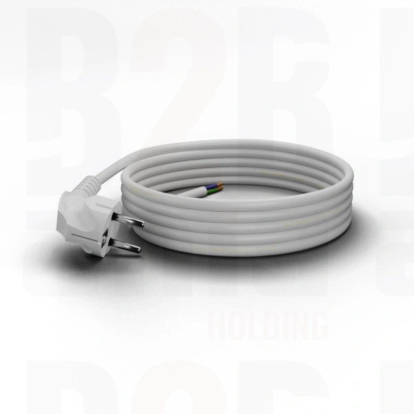 PP-50/3M/3X1,5/OMY ŻO Przewód przyłączeniowy z wtyczką kątowa UniSCHUKO; 3x1,5; OMY żo; 3m; biały
