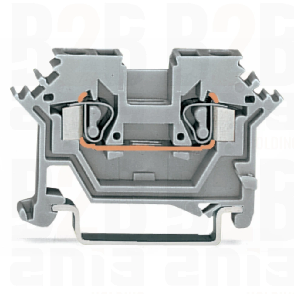2-przewodowa złączka przelotowa 2,5 mm², szara 280-601