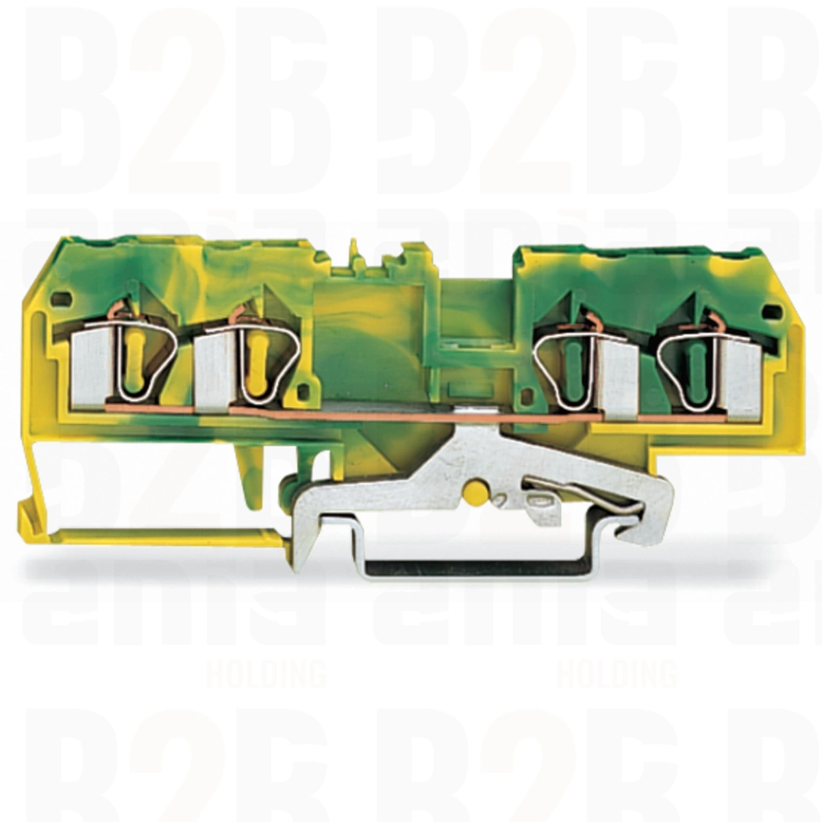 4-przewodowa złączka PE 4 mm², żółto-zielona 281-657