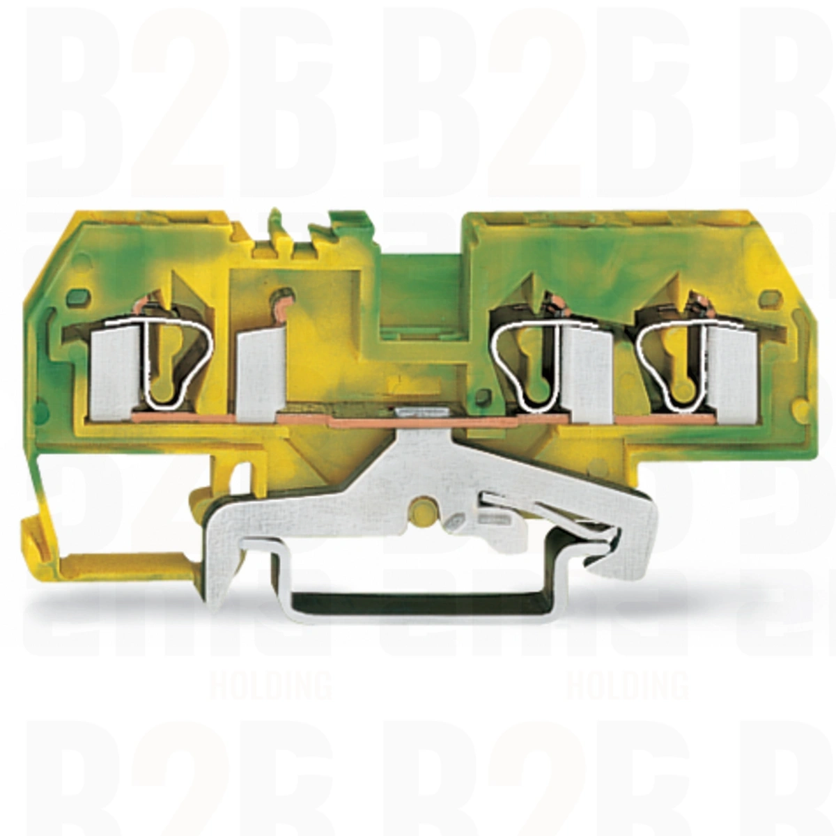 3-przewodowa złączka PE 4 mm², żółto-zielona 281-687