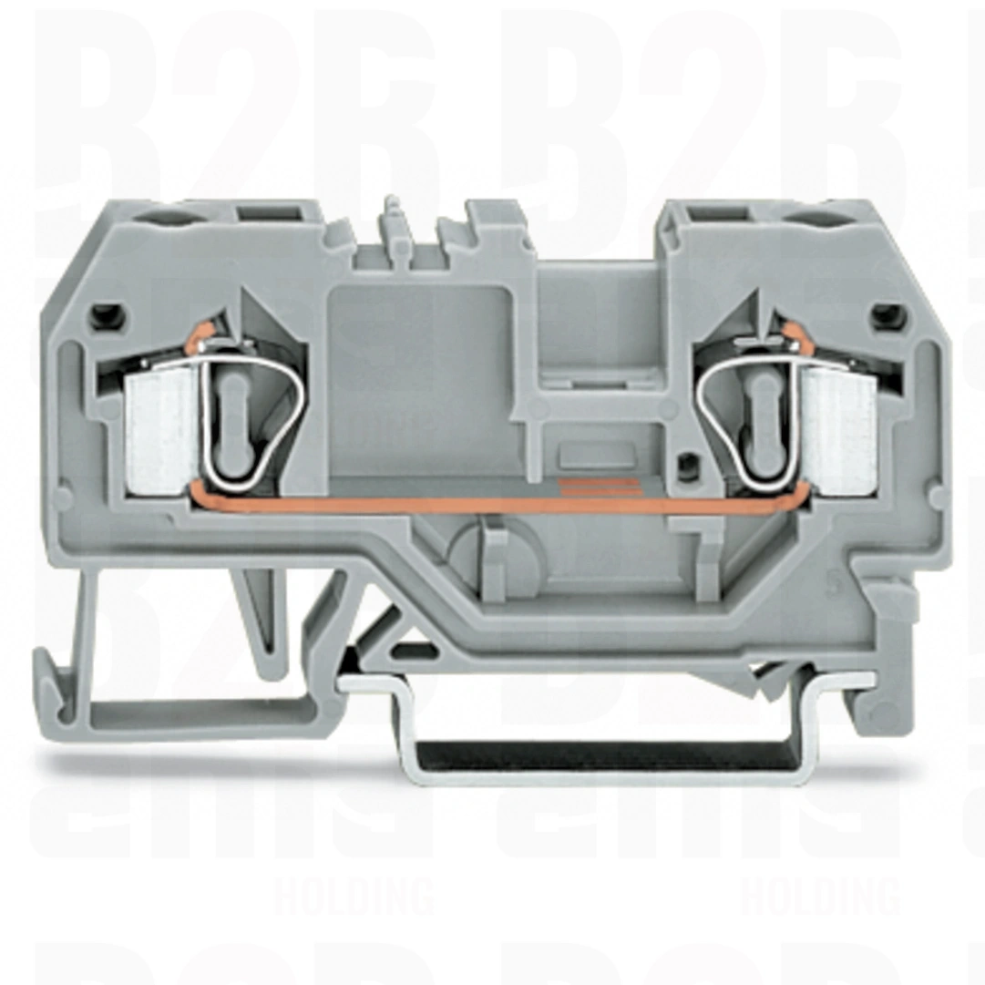2-przewodowa złączka przelotowa 4 mm², szara 281-901