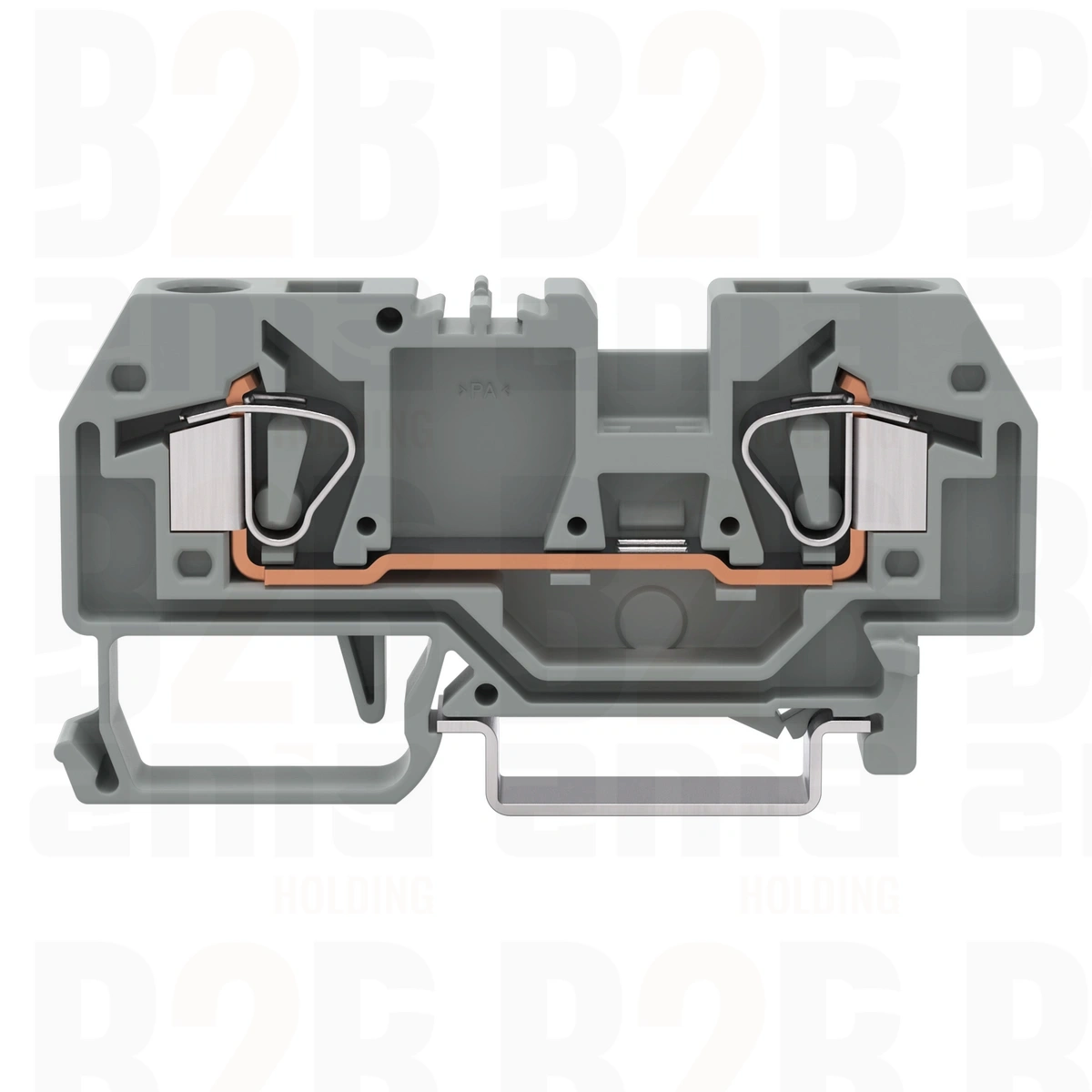 2-przewodowa złączka przelotowa 6 mm², szara 282-901