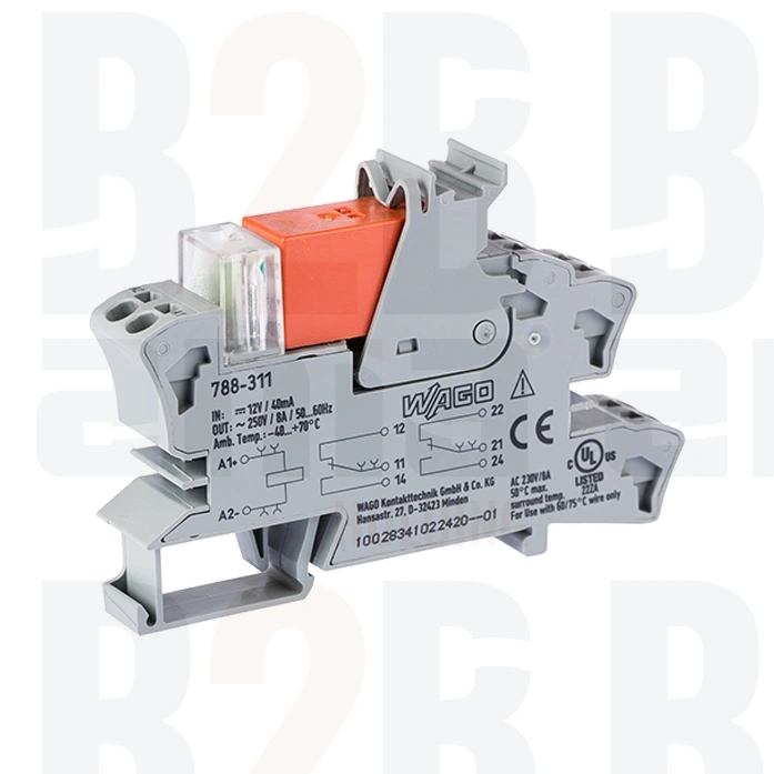 Moduł przekaźnikowy DC 12V, szary 788-311