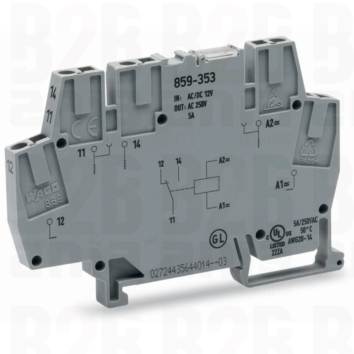 Moduł przekaźnikowy AC/DC 24V, szary 859-354