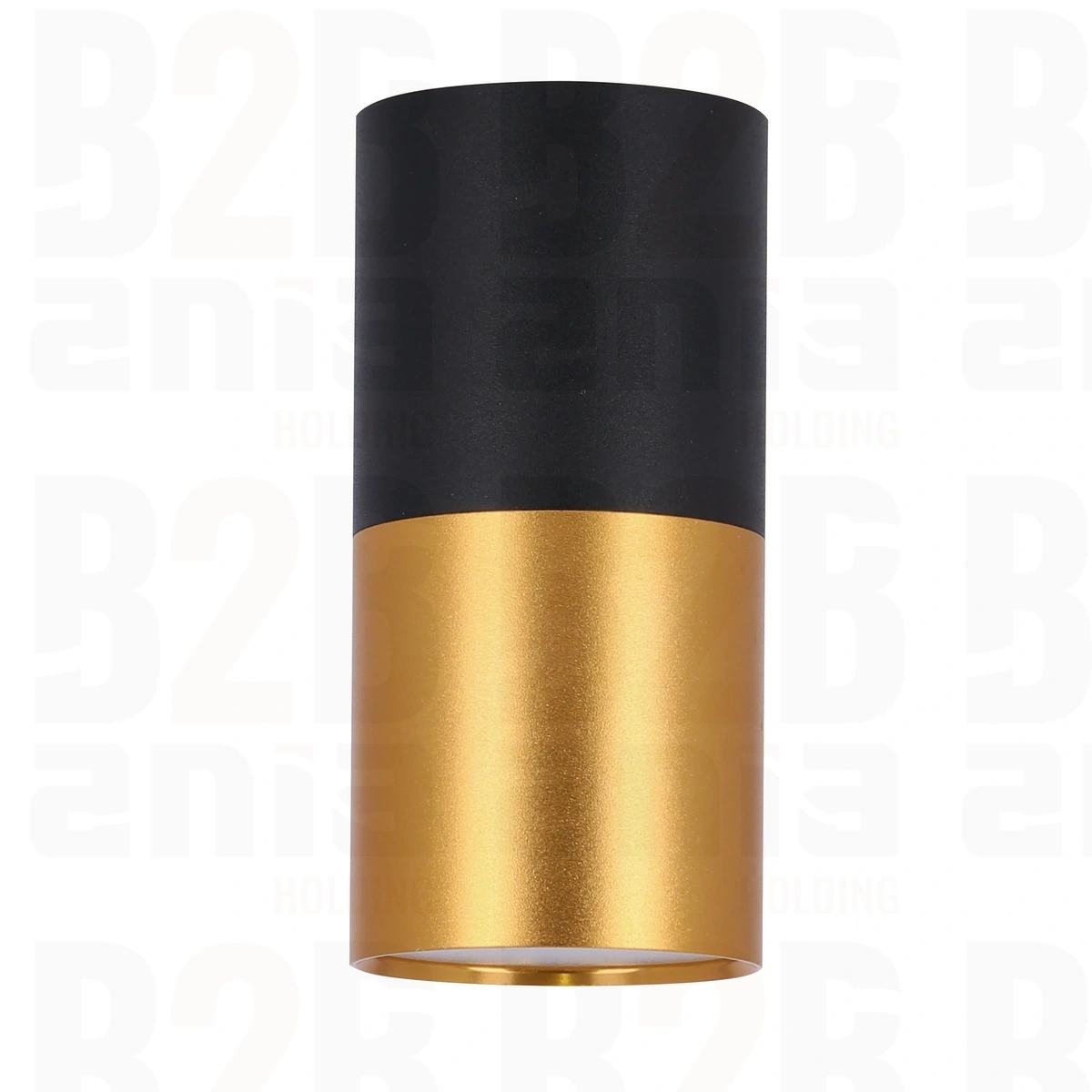 LAMPA SUFITOWA TUBA 1X15W GU10 5,8/12 CZARNO ZŁOTA