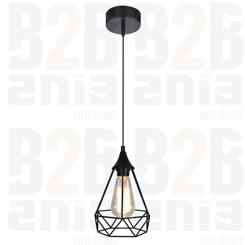 GRAF zwis 1x60W E27 czarny