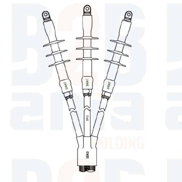CHE-3F(A) 24kV 10-95/AE Głowica termokurczliwa napowietrzna do kabli typu EXCEL, AXCES
