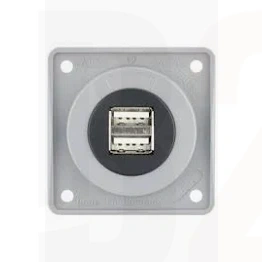 Integro Gniazdo USB ładowania 12 V, szary mechanizm