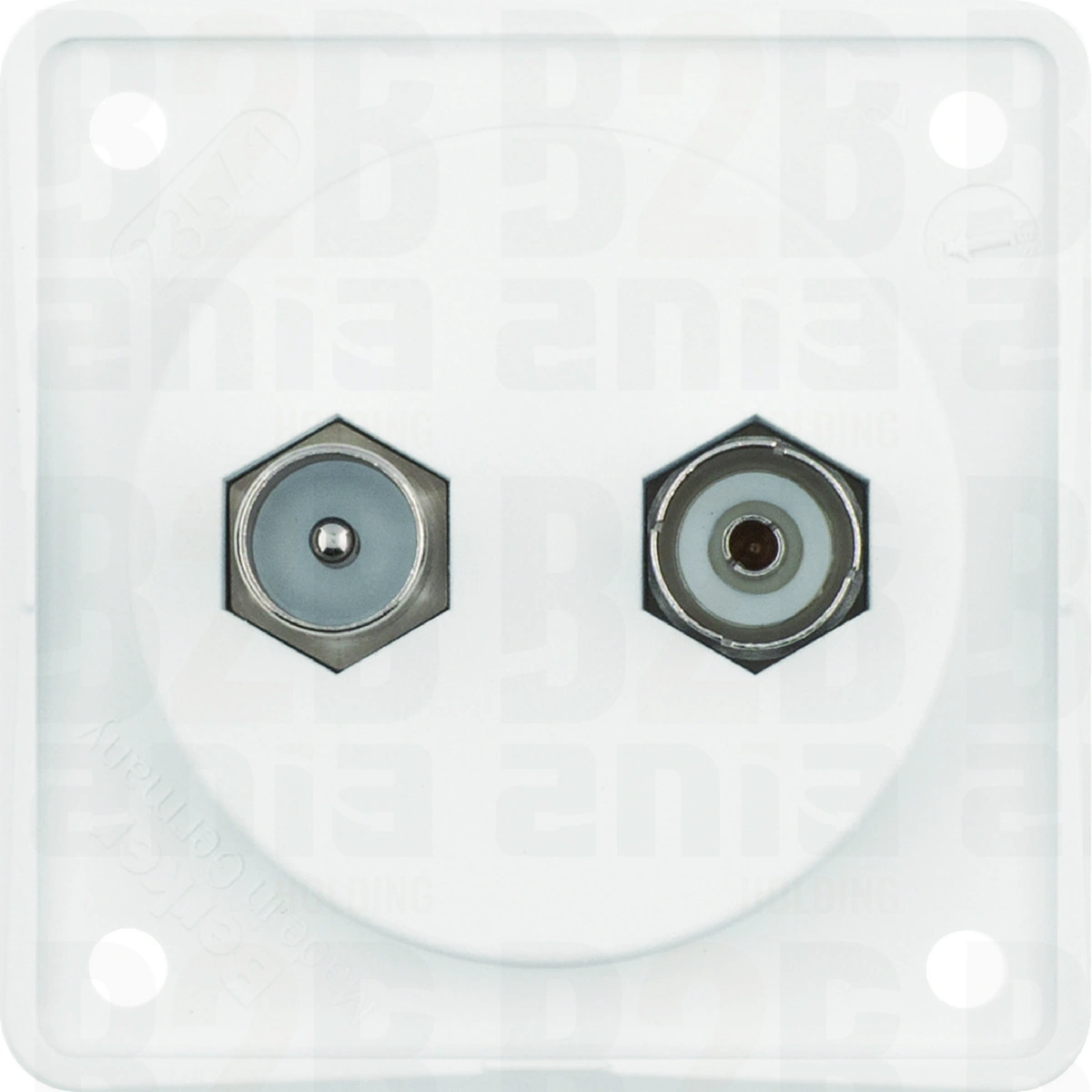 Integro Flow Gniazdo antenowe TV/Radio z obudową nieekranowaną, biały