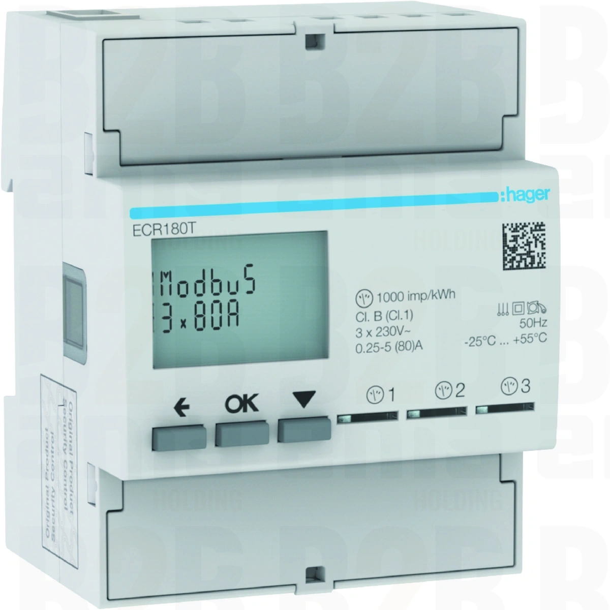 agardio.measure Licznik energii elektrycznej 1-fazowy, 3x80A 4M, Modbus