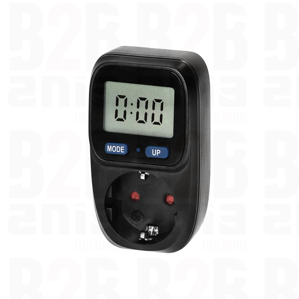Watomierz, kalkulator energii z wyświetlaczem LCD, wersja schuko, czarny