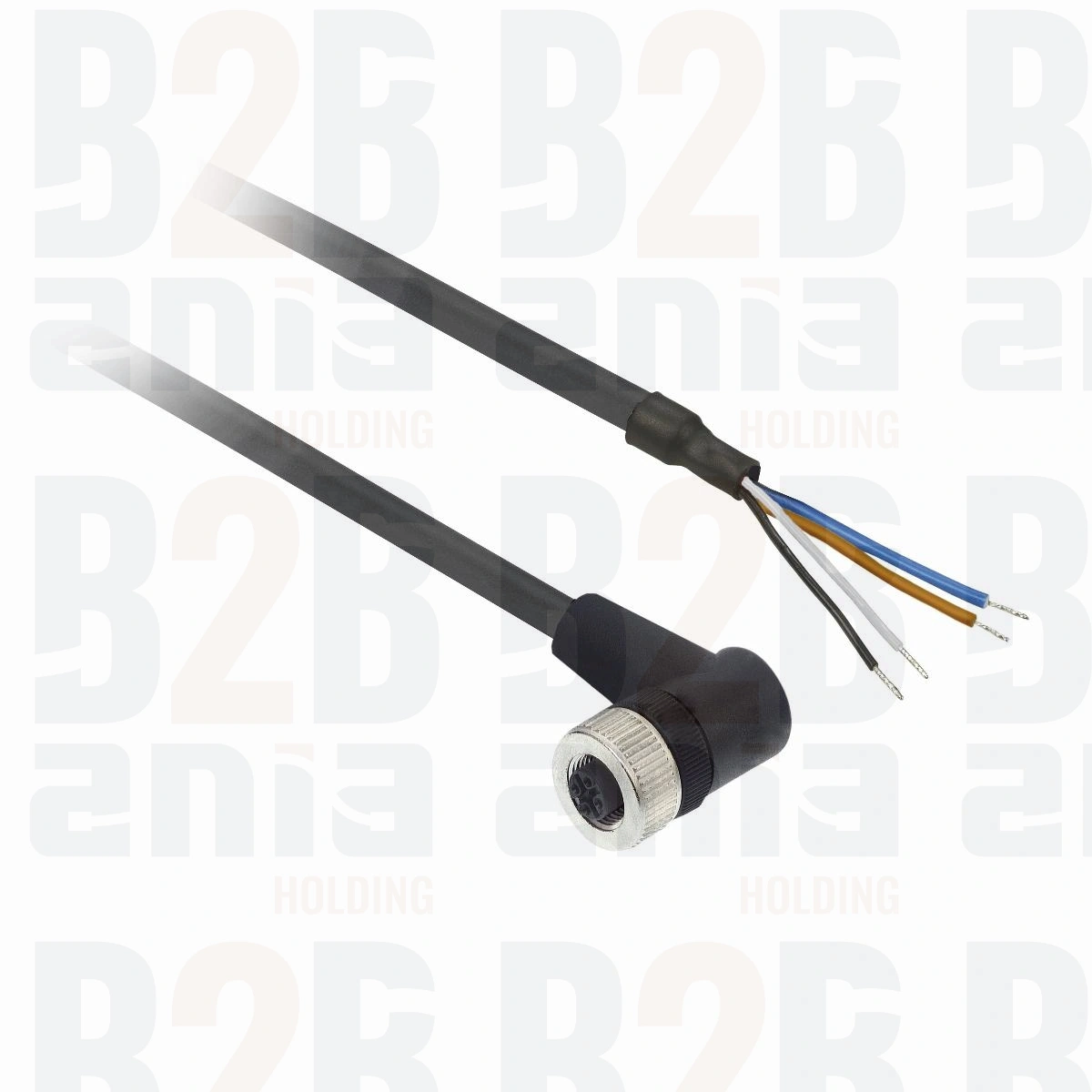 OsiSense XZ Konektor żeński, kątowy M12, 4 piny XZCP1241L5