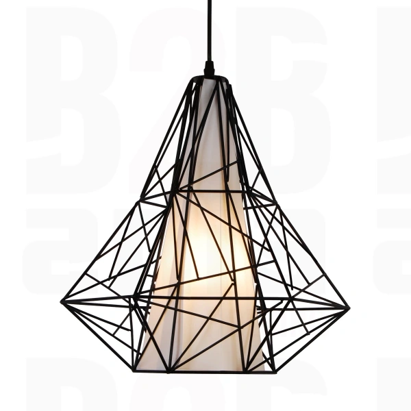 SKELETON lampa wisząca 1xE27 czarny