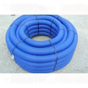 Rura osłonowa niebieska 450N HDPE fi 50/39 dwuwarstwowa karbowana UV (25 mb)