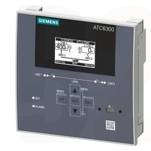 "SENTRON 3KC ATC6300; LCD; 144x144 mm; przełącznik sieciowy do sterowania"