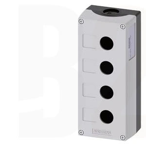 Obudowa do urządzeń sterujących, 22 mm, okrągły, tworzywo sztuczne, szary, 4 punkty sterujące