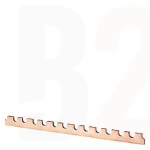 Szyna zbiorcza, z wcięciami, podziałka 27mm do podstaw bezpiecznikowych NEOZED D02