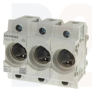 NEOZED, podstawa bezpiecznikowa, D02, 3-bieg., 63 A, Un AC: 400 V, Un DC: 250 V